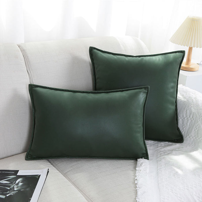 Wholesale Faux Leather Tech Fabric Throw Pillowcase JDC-PW-Mengq002