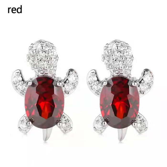 Wholesale Turtle Alloy Diamond Earrings MOQ≥2 JDC-ES-JYS001