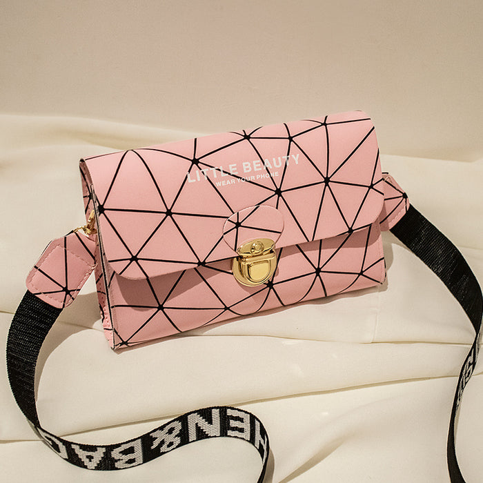 Wholesale one shoulder messenger women's bag triangle colorful small square bag JDC-HB-Chunmei001