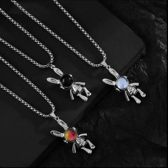 Wholesale Necklaces Zinc Alloy Firefly Moonstone Rabbit JDC-NE-Zis004