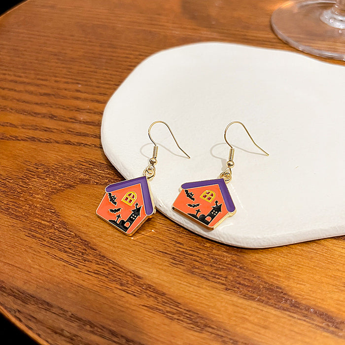Wholesale Earrings Alloy Halloween Pumpkin Head Little Devil JDC-ES-MDD045