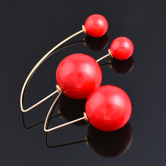 Wholesale Earrings Acrylic Exaggerated Big Ball Earrings MOQ≥2 JDC-ES-KMeng003