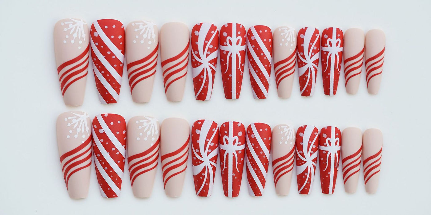 Piezas de uñas falsas de Navidad al por mayor con parches de uñas jdc-ns-nnn001