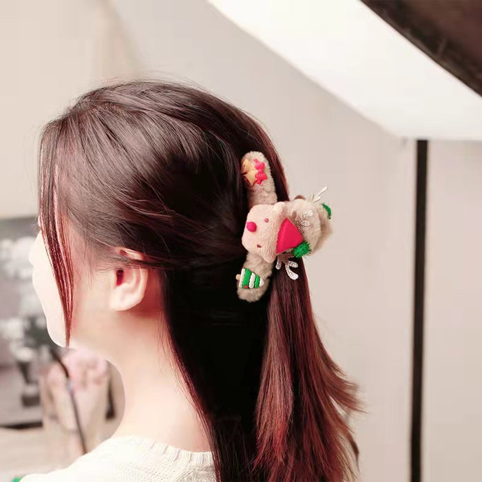 Wholesale Hair Clips Plush Christmas Big Clips Back of the Head JDC-HC-Yuxin002