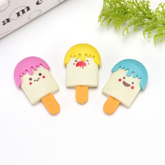 Wholesale Cartoon Smiley Popsicle Eraser MOQ≥2 JDC-EAR-XHZ002