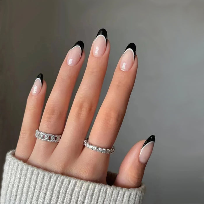 Wholesale Eco Resin French Simple Nail Stickers MOQ≥3 JDC-NS-oumei002