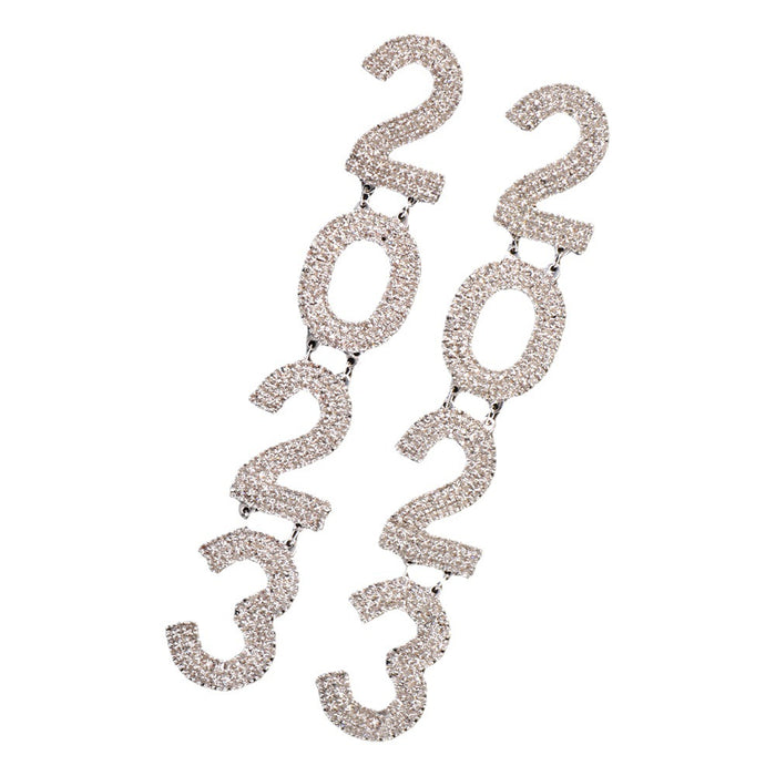 Wholesale Earrings Alloy 2023 Full Diamond Pendant JDC-ES-Xins019