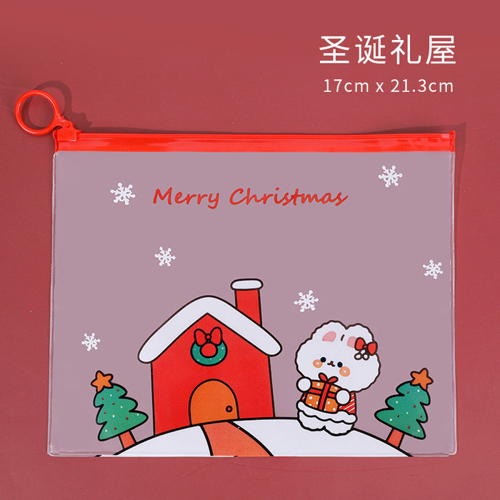 Wholesale Document Bag PVC Cartoon Christmas Ring MOQ≥2 JDC-FB-dichen004