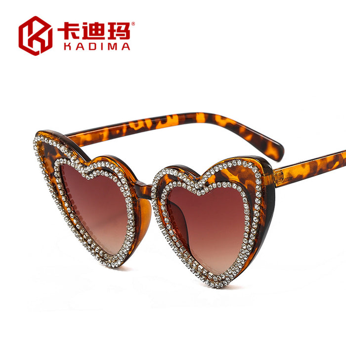 Amor al por mayor Gafas de sol Diamond Heart Cute JDC-SG-XIA028