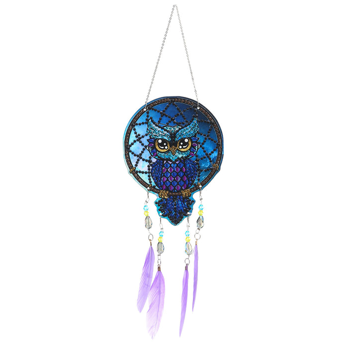 Wholesale Butterfly Owl Acrylic Feather Diamond Painting DIY Dreamcatcher MOQ≥2 JDC-DC-DLa001