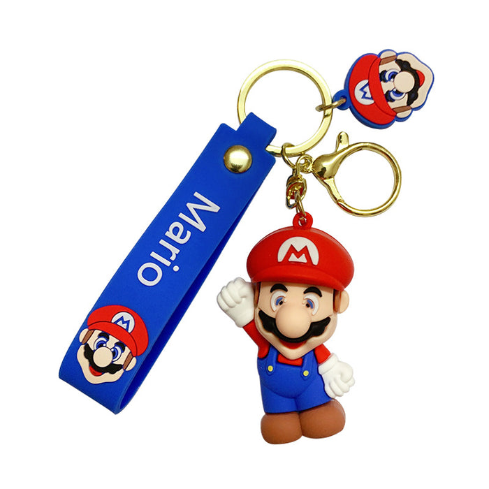 Keychains al por mayor Hardware PVC Figura de dibujos animados Mario (M) JDC-KC-Oshi033