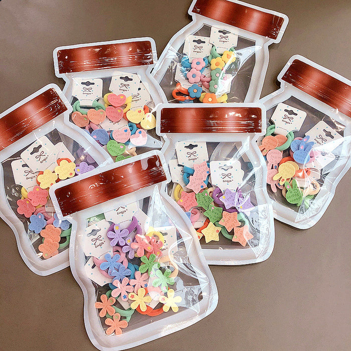 Wholesale Hair Scrunchies Acrylic Kids Honey Pot Set MOQ≥2 JDC-HS-HaoF006