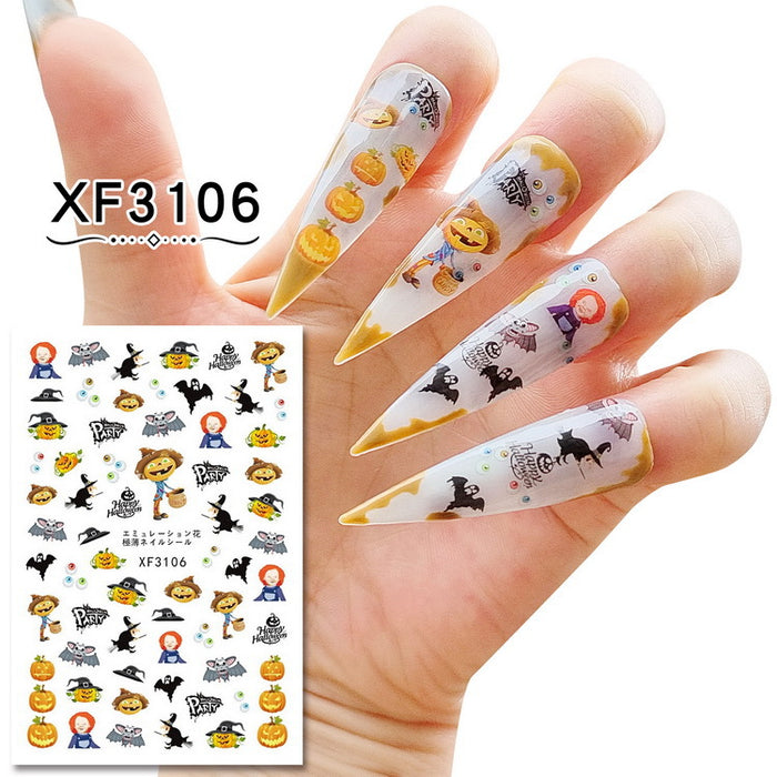 Wholesale Eco Resin Halloween Series Nail Stickers MOQ≥3 JDC-NS-Jinjia002