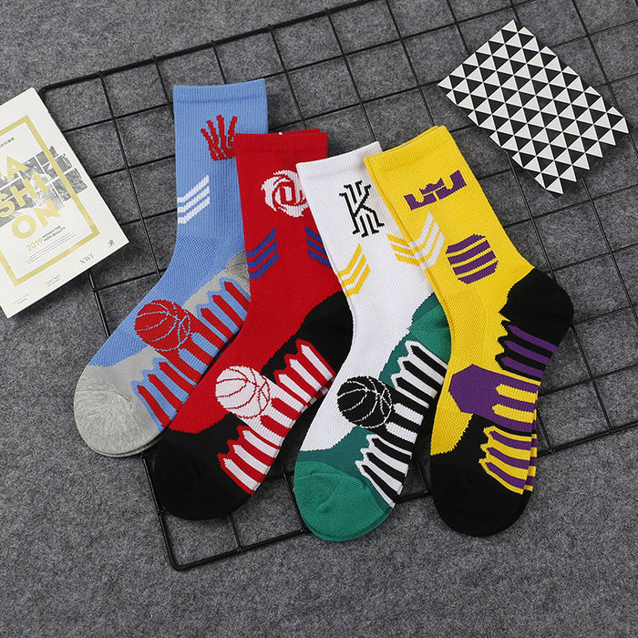 Wholesale Sock Cotton Sweat Absorbing Tall Basketball Socks Thick Thick Line Men MOQ≥3 JDC-SK-XYY001