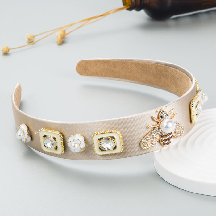 Jewelry WholesaleWholesale Baroque Alloy Diamond Butterfly Pearl Geometric Headband JDC-HD-Heim013 Headband 和鸣 %variant_option1% %variant_option2% %variant_option3%  Factory Price JoyasDeChina Joyas De China