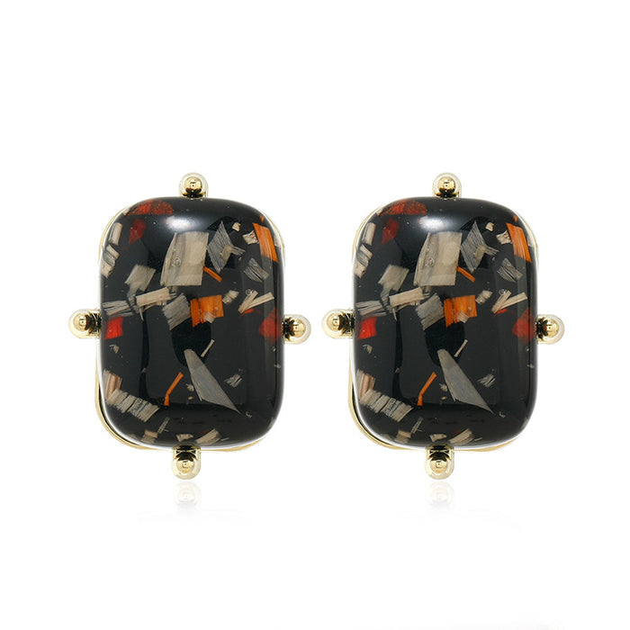 Wholesale Earrings Metal Irregular Fragments Square MOQ≥2 JDC-ES-Zuol017