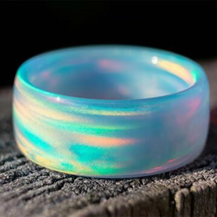 Wholesale Acrylic Resin Colorful Gypsophila Rings MOQ≥2 JDC-RS-LingX001