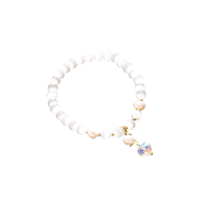 Wholesale Bracelet Opal Pearl Crystal Love Pendant Hand Jewelry JDC-BT-HanJ041