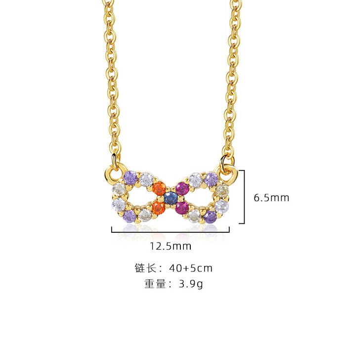 Wholesale Necklace Silver Colored Zircon Earrings Set JDC-NE-YuanF003