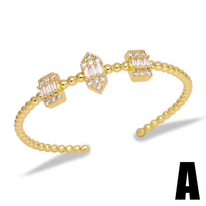 Wholesale fashion niche light luxury temperament high sense open bracelet JDC-BT-AS152