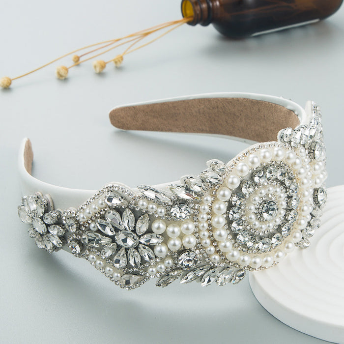Jewelry WholesaleWholesale crystal baroque vintage pearl wide-brimmed hair band JDC-HD-Hemin004 Headband 和鸣 %variant_option1% %variant_option2% %variant_option3%  Factory Price JoyasDeChina Joyas De China