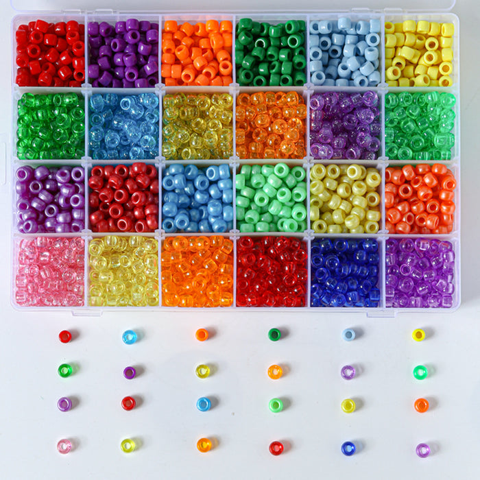 Al por mayor 24 cuadrícula resina suave perlas de arroz de cerámica de bricolaje accesorios de bracelamiento de bricolaje conjunto JDC-DIY-QQSJ004