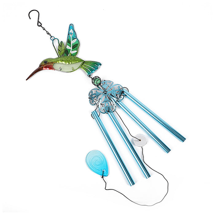 Wholesale Hummingbird Metal Iron Glass Wind Chime JDC-WC-ZYang004