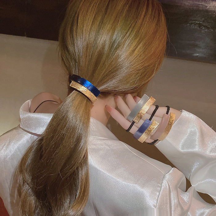 Wholesale Hair Scrunchies Alloy Simple Contrast Color JDC-HS-Hankou004