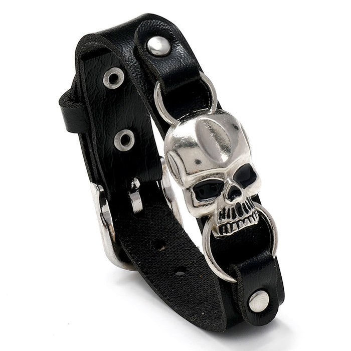 Wholesale Bracelet Leatherette Bracelet Skull Halloween JDC-BT-ShuoQ006