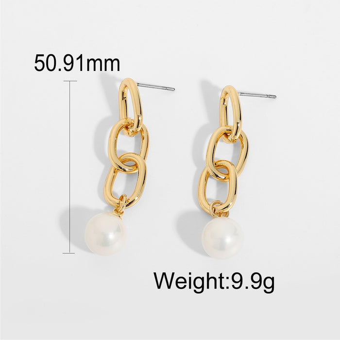 Jewelry WholesaleWholesale 14K Gold Plated Pearl Earrings JDC-ES-JD340 Earrings 杰鼎 %variant_option1% %variant_option2% %variant_option3%  Factory Price JoyasDeChina Joyas De China