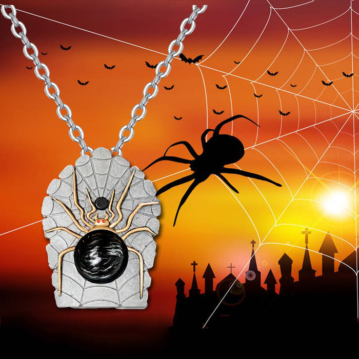 Wholesale Necklaces Alloy Gothic Spider Punk Web JDC-NE-JYS049