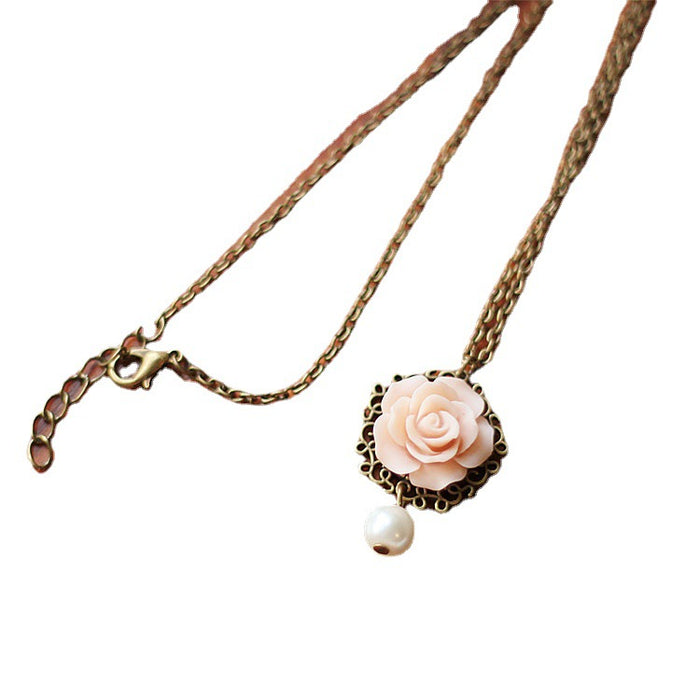 Série de forêts en gros de gros ensemble de bijoux de perle de rose vintage jdc-bt-changy003
