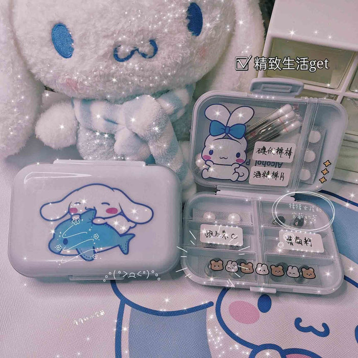 Wholesale Cartoon Portable Mini Plastic Pill Box (M) JDC-PX-QuanY001