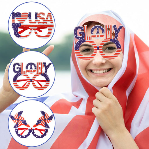 Jewelry WholesaleWholesale Independence Day Glasses American National Day Party Flag Glasses Frames JDC-SG-BaoF001 Sunglasses 葆福 %variant_option1% %variant_option2% %variant_option3%  Factory Price JoyasDeChina Joyas De China