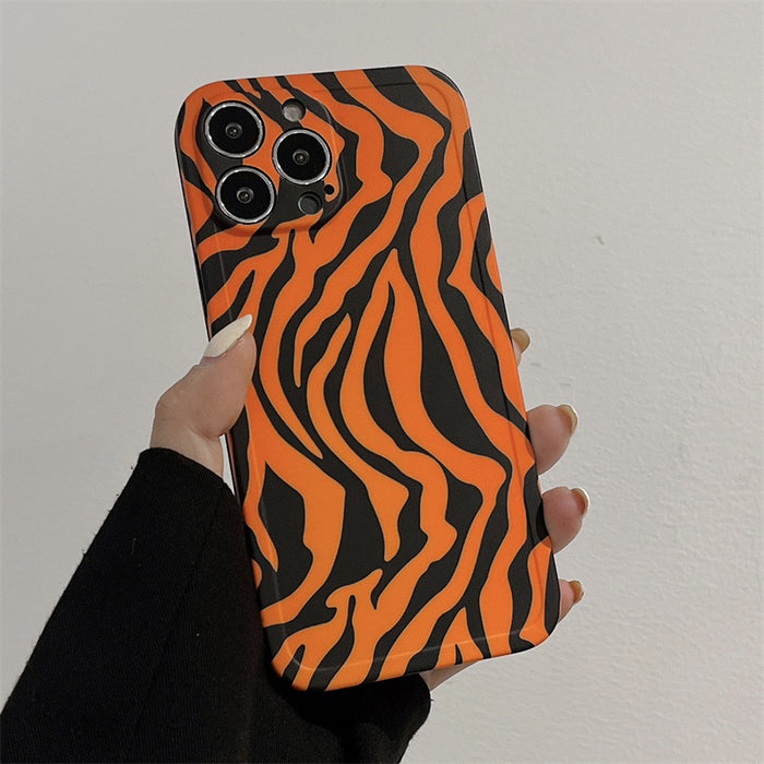 Wholesale Tiger Pattern Orange iPhone Soft Case JDC-PC-YSHF001