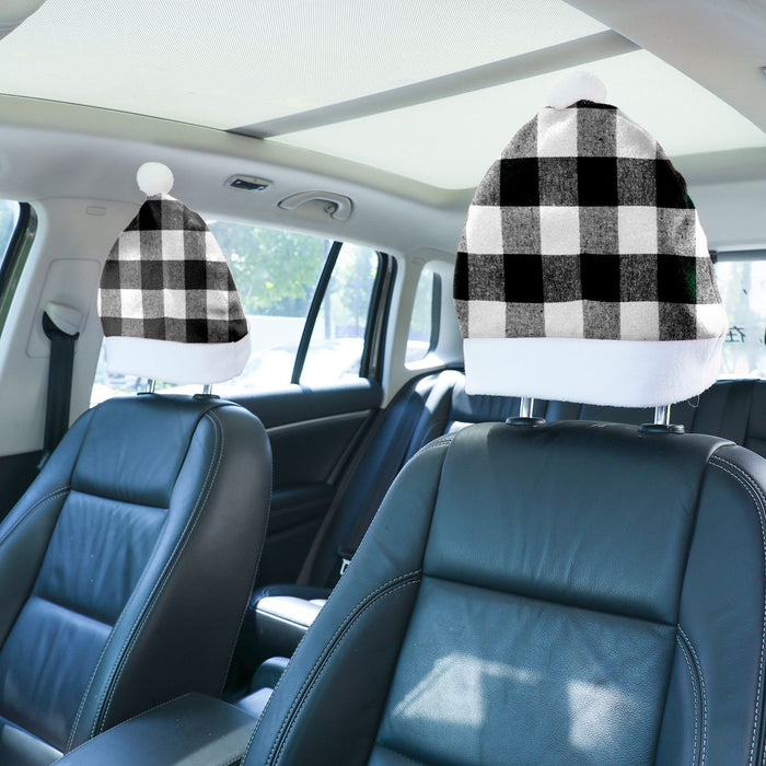 Wholesale Decorative Christmas Decoration Red and Black Plaid Car Chair Cover Thickening MOQ≥2 JDC-DCN-QuY001