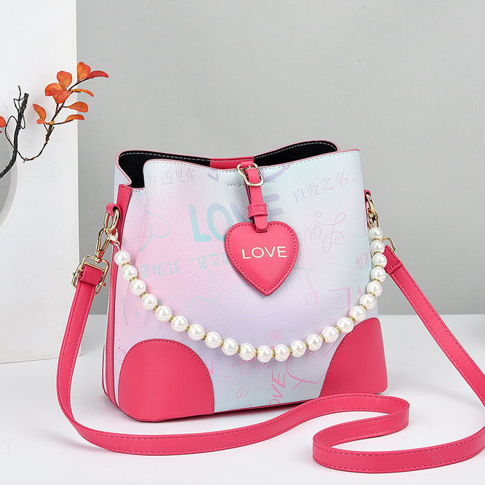 Wholesale Valentine's Day PU Large Capacity Shoulder Bag JDC-SD-Dasong004
