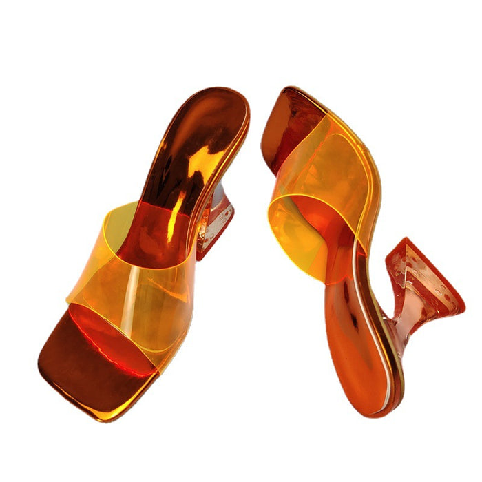 Jewelry WholesaleWholesale Color Crystal Heel PVC Sandals JDC-SD-OUL002 Sandal oullis %variant_option1% %variant_option2% %variant_option3%  Factory Price JoyasDeChina Joyas De China
