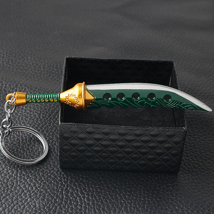 Wholesale short knife weapon model keychain alloy pendant JDC-KC-AngJ007