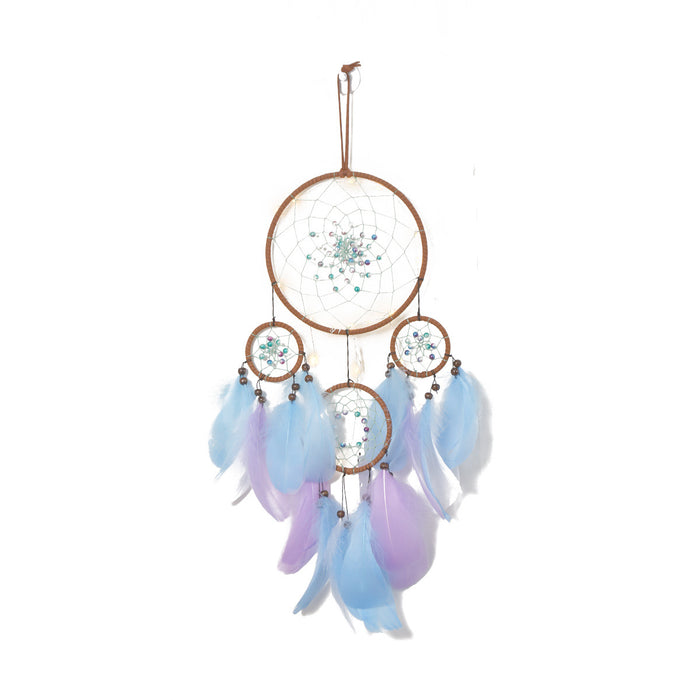 Jewelry WholesaleWholesale Wall Decoration Feather Iron Hoop Dreamcatcher MOQ≥2 JDC-DC-MengS011 Dreamcatcher 萌颂 %variant_option1% %variant_option2% %variant_option3%  Factory Price JoyasDeChina Joyas De China
