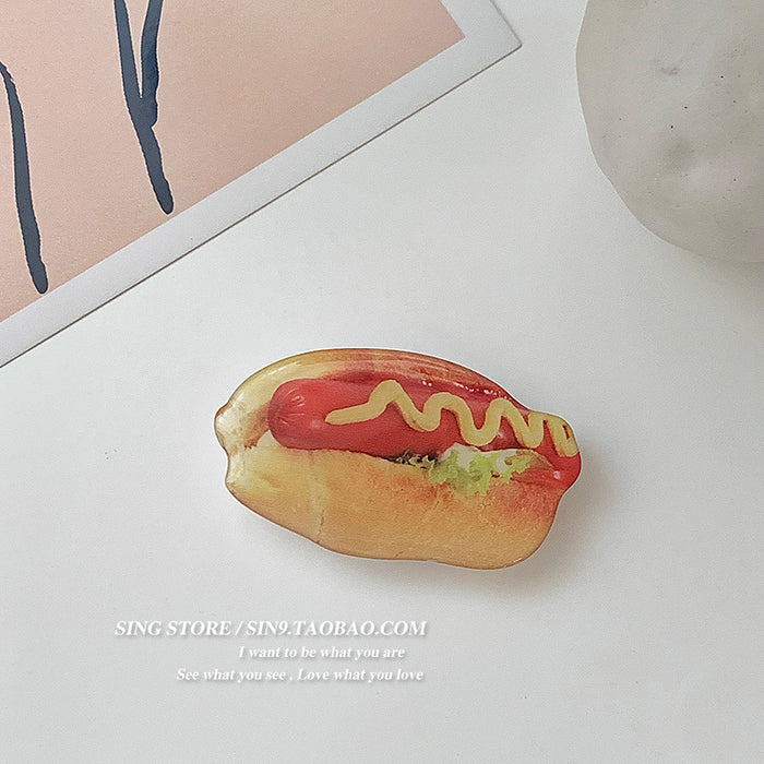 Wholesale Grip Epoxy Croissant Hot Dog Telescopic Folding Airbag Holder JDC-PS-HXiang008