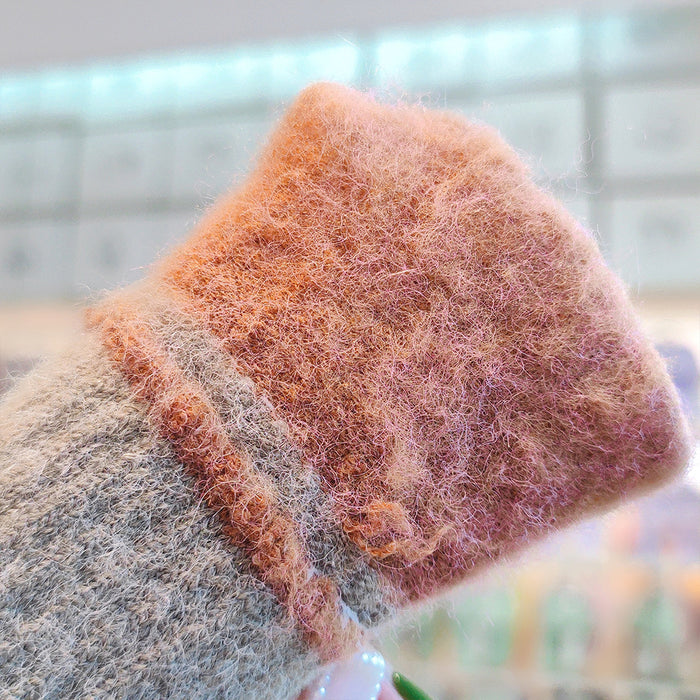 Guantes al por mayor Imitación de cachemira tejido cálido invierno lana gruesa linda moq≥2 jdc-gs-yuq003