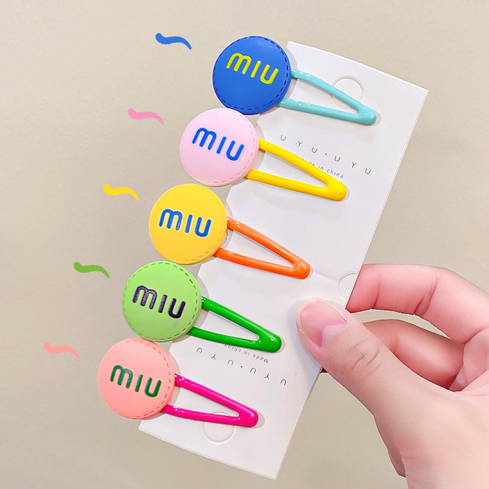 Jewelry WholesaleWholesale miu bean cute little hairpin candy color letter hair rope JDC-HS-HShi002 Hair Scrunchies 皓饰 %variant_option1% %variant_option2% %variant_option3%  Factory Price JoyasDeChina Joyas De China