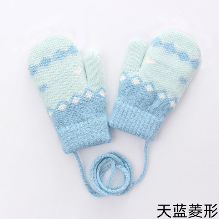 Wholesale Gloves Polyester Cartoon Cute Bag Finger Warm Knitted Gloves Touch Screen MOQ≥2 JDC-GS-RH013