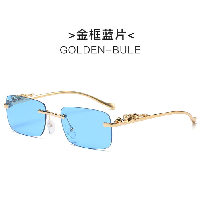 Wholesale Sunglasses PC Frameless Leopard Head Metal MOQ≥2 JDC-SG-TaiG001
