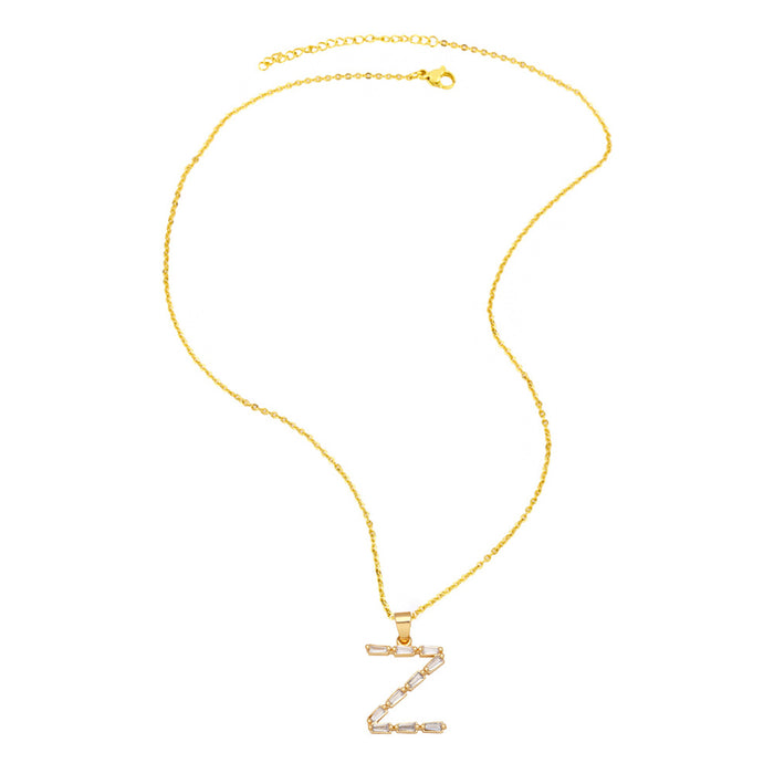 Wholesale Necklace English Letters Plated 18K Gold Necklace MOQ≥2 JDC-NE-PREMAS018
