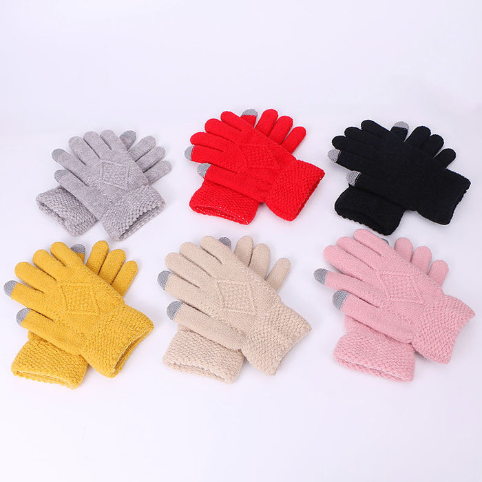 Wholesale Scarf Hat Gloves Three-piece Set Cotton Acrylic Plus Fleece Thickening Keep Warm JDC-SF-Kaip008