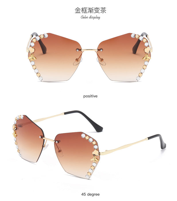 Wholesale Frameless Cut Edge UV Blocking Sunglasses JDC-SG-ZhanH008