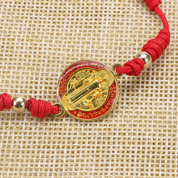 Wholesale Bracelet Alloy Red String Braided Virgin Mary Bracelet MOQ≥2 JDC-BT-YIYe035