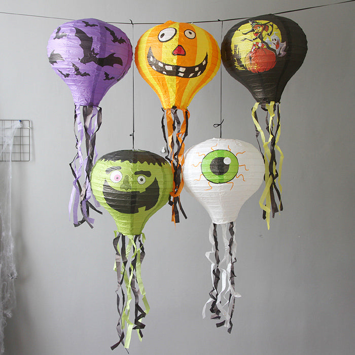 Wholesale Decorative Paper Halloween Hot Air Balloon Jack-o-lantern Decor MOQ≥2 JDC-DCN-Yimo003
